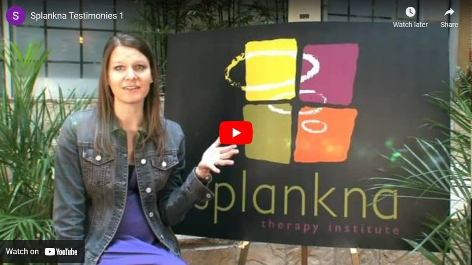 video thumbnail with woman beside splankna therapy institute logo