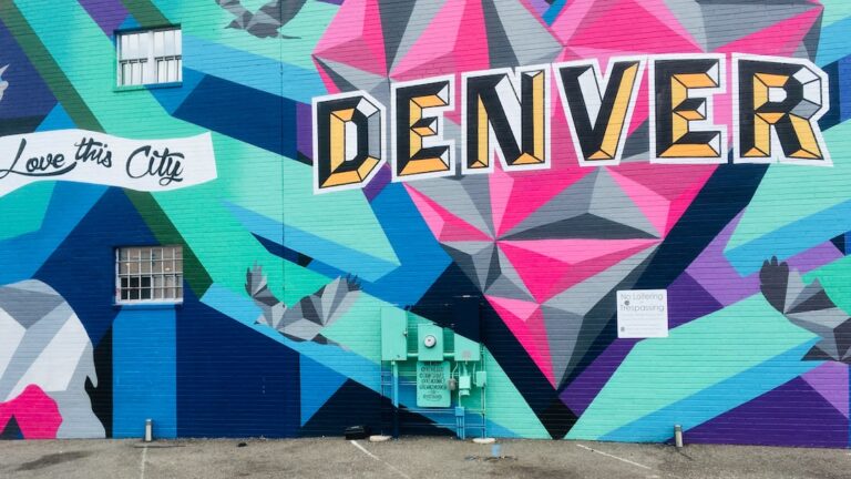 abstract mural of denver