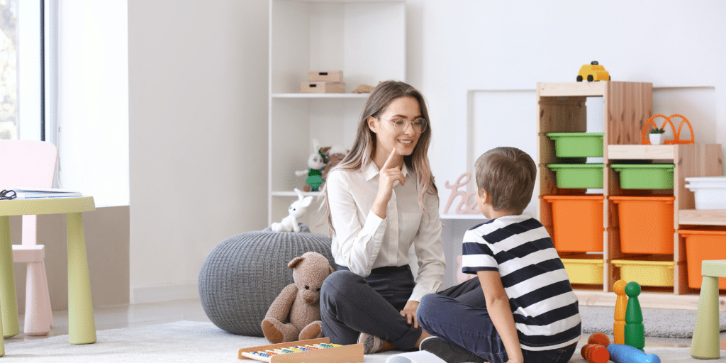 teacher with toddler