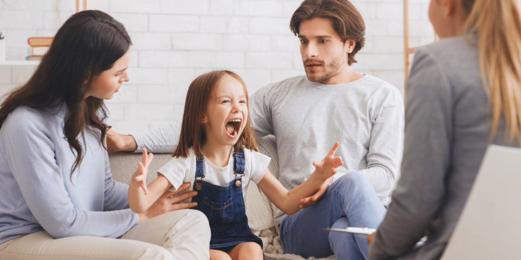 Happy family after family counseling and therapy session in Denver, Colorado