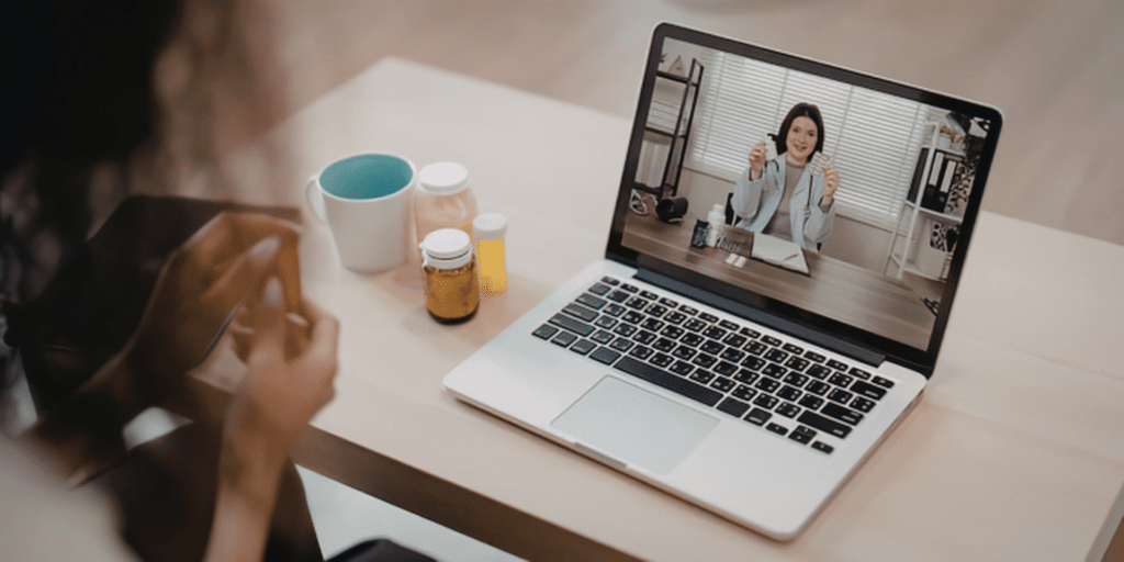 Telehealth therapy video call session with a licensed Denver therapist